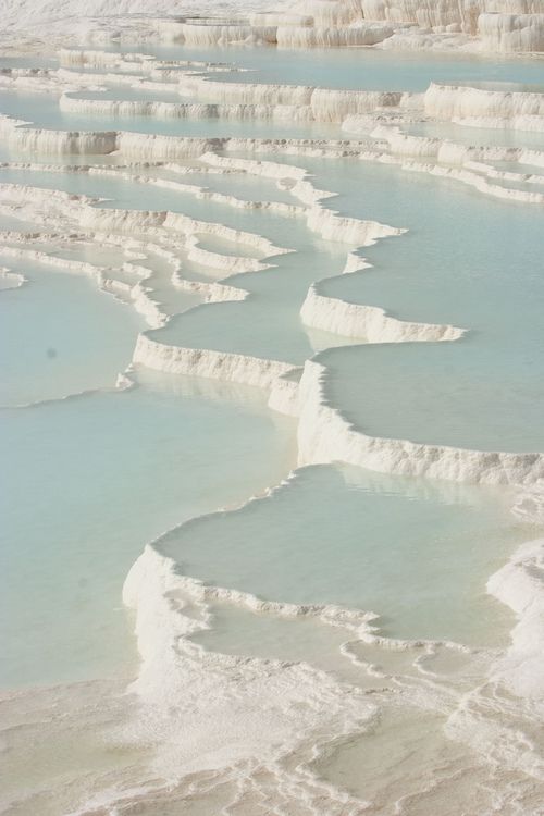 Pamukkale Turkiye, thermal pools, salt terraces