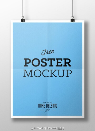 #PS素材# 海报展示预览模型 Poster Mockup 【http://t.cn/RZwxRtt】使用方式：|PhotoshopElement制图网