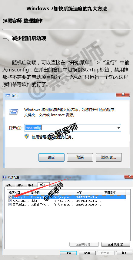 win7加快系统速度的九种方法，学会后你的电脑速度又快了！ k收起 f查看大图 m向左旋转 n向右旋转 b a 转发 2414 评论 71 328 51分钟前 来自 微博 weibo.com