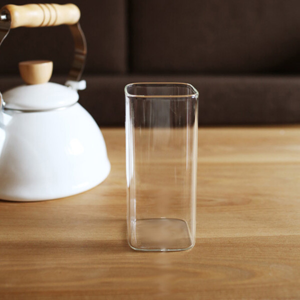 耐高温玻璃牛奶杯子直身水杯创意咖啡杯果汁啤酒杯奶茶杯 方形杯