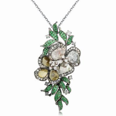 [彩宝]_花醉-绿叶拂蕊-珂兰钻石网