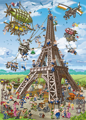 【订购】D-Toys 进口拼图 Building the Eiffel Tower1000片