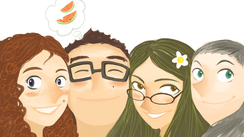 四傻~-飠并__涂鸦王国插画