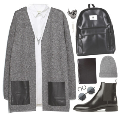 A fashion look from January 2015 featuring rag &amp;amp; bone, mango cardigan and leather boots. Browse and shop related looks.