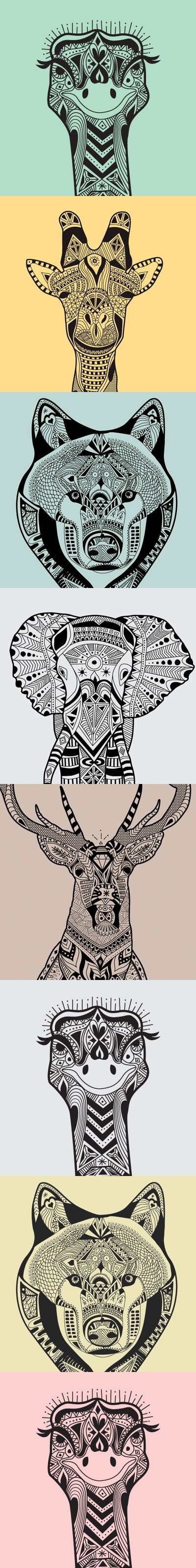 wild animals zentangle patterns - Zentangle - More doodle ideas - Zentangle - doodle - doodling - zentangle patterns. zentangle inspired - #zentangle #doodling #zentanglepatterns