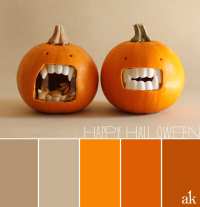 dracula domo pumpkin color palette | orange and tan