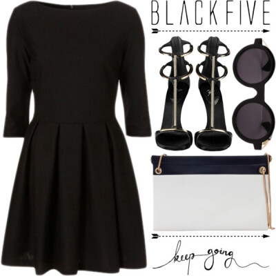 A fashion look from January 2015 featuring three quarter length sleeve dresses, high heel sandals and chain handbags. Browse and shop related looks.