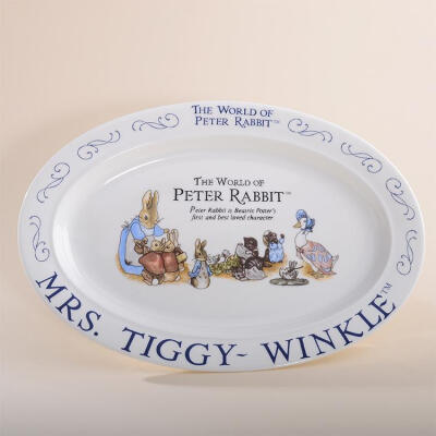 英国 出口 Peter Rabbit 彼得兔 卡通 大 长方形盘 鱼盘