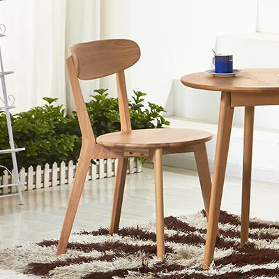 木邻 现代简约白橡木实木餐椅 宜家北欧日式田园时尚休闲咖啡椅