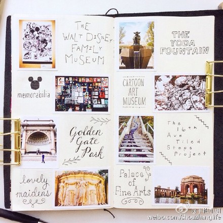 #境外精华# 接下来这位是小编最爱的“满字党”奥~ pepperandtwine（ins）15年开用的Hobo上已经记录下了很多内容了喔~ 无论是定页还是活页，里面都藏着许多女孩子家的小心思和大脑洞。只用各色彩笔或写或画来装扮手帐，省去了烦恼纸胶带搭配的时间和买纸胶带的费用，这主意相当棒奥，大家也试试吧～