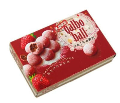 现货 日本进口 明治meiji galbo ball 奢侈烘烧草莓巧克力球50g