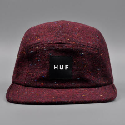 HUF SPECKLED TWILL 5PANEL 彩色斑点布 红