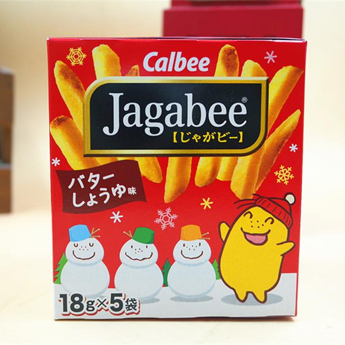 小屋进口零食 日本calbee卡乐B薯条三兄弟淡盐味黄油味芝士薯条