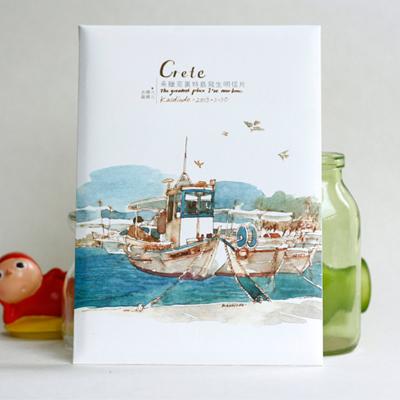 卡斯丁多希腊克里特岛水彩速写去哪儿画哪儿明信片画册