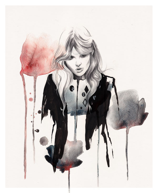Esra Roise的创意水彩人物插画设计作品