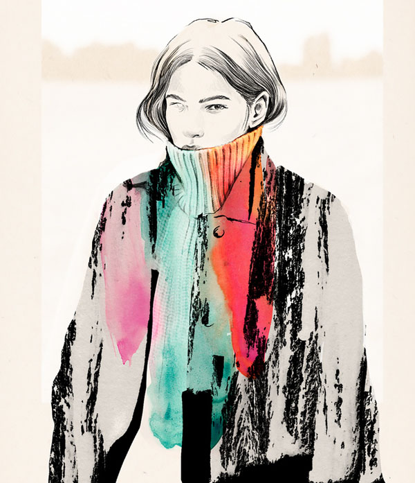 Esra Roise的创意水彩人物插画设计作品