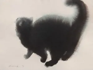 水墨の猫- 堆糖
