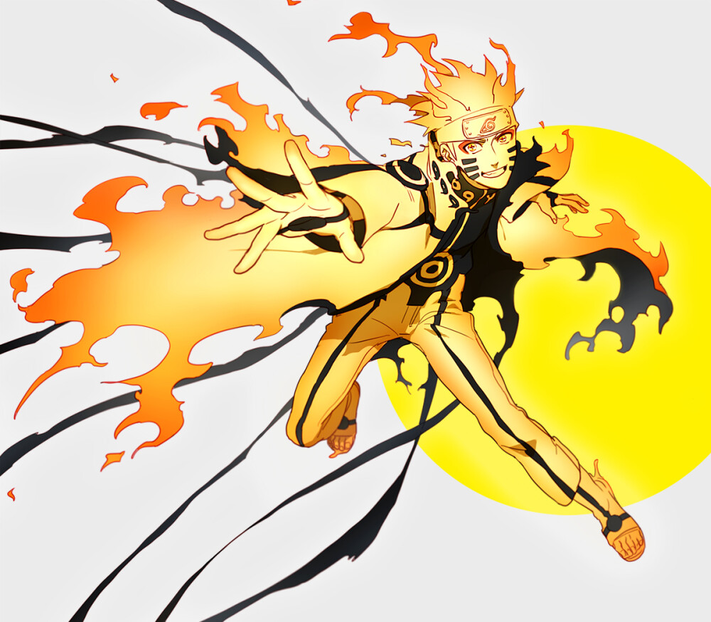 鸣人尾兽化!如同火一般的人,照耀已经冷却人们的心.