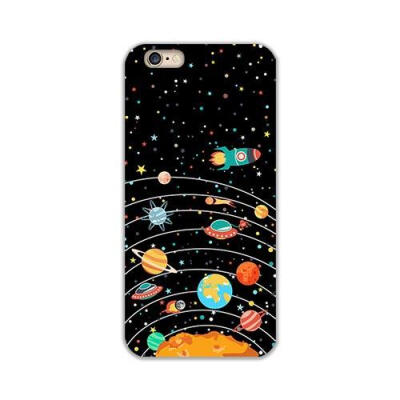 太空探险插画宇宙星空太阳系 iphone6 5s PLUS手机壳保护套苹果6