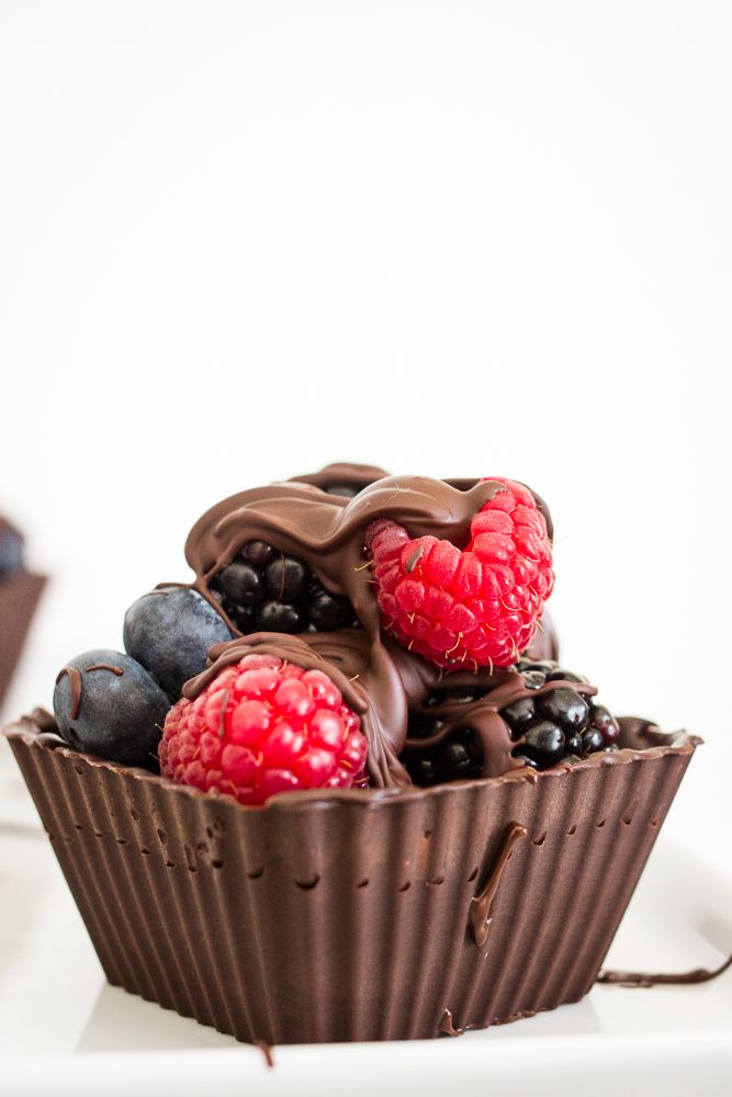 Chocolate Dessert Cups with Fresh Berries - Plain Vanilla Mom