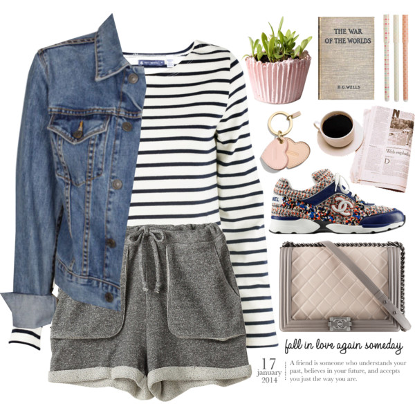 #personalstyle #Chanel #sneakers #stripes #denimjacket #comfy #CasualChic #casual Have an amazing day :)