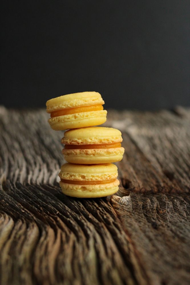 Passion Fruit Lemon Macarons