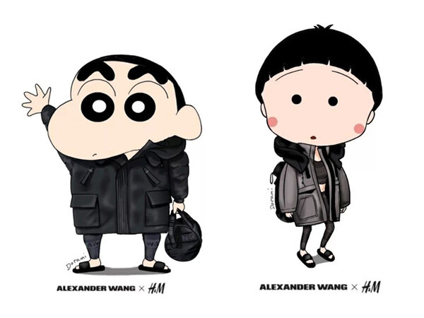 OMG！简直萌翻了，当蜡笔小新和樱桃小丸子穿上Alexander Wang、Givenchy、Moschino这些时尚大牌会是什么摸样呢!快点来看看吧！