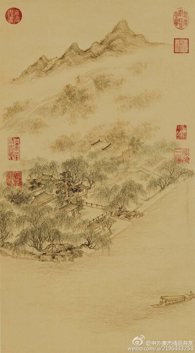 清 董邦達(dá)《柳浪聞鶯圖》—— 絹本設(shè)色，清代董邦達(dá)國(guó)畫作品，現(xiàn)藏臺(tái)北故宮博物院。