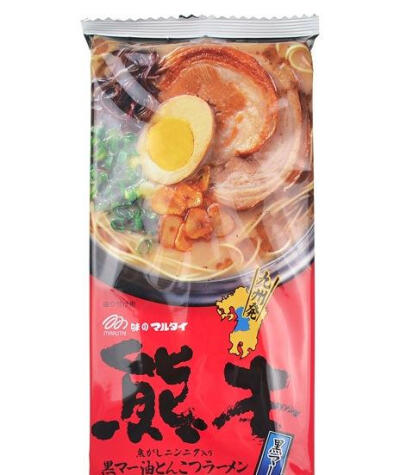 日本直送 MARUTAI熊本名产 蒜香猪骨汤即食拉面条186g2人份量
