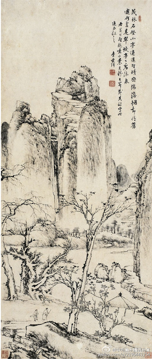 李世倬——字天章等，號穀齋等，奉天（今遼寧瀋陽）人；宗法王翬，其畫純正而筆亦秀雋，其人物，自言得吳道子水陸道場圖而閱之，遂悟其法；其花鳥、果品各種寫意，蓋得諸舅氏之指墨而易以筆，故能各名一家；晚年喜用指墨作人物、花鳥小品，以焦墨細擦，頗得輕重淺深之致。年逾八旬猶能作畫，書小楷。