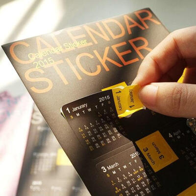 眷恋家★2015年 CALENDARSTICKER桌面搜索迷你清新日程贴纸