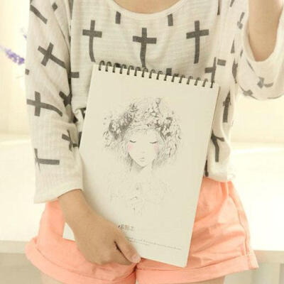 眷恋家★ 韩国文具 复古A4空白本 风景素描本速写本涂鸦本子