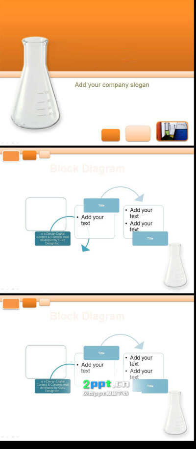 化学器皿试管医学研究学术报告PPT模板ppt模板www.2ppt.cn