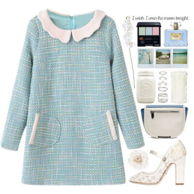 A fashion look from January 2015 featuring peter pan collar dress, mary jane high heel pumps and leather crossbody. Browse and shop related looks.