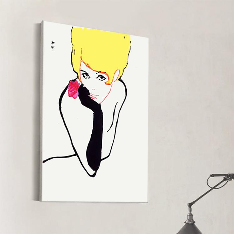 英国V&amp;A博物馆 David Downton 时尚插画时装办公装饰画公司无框画