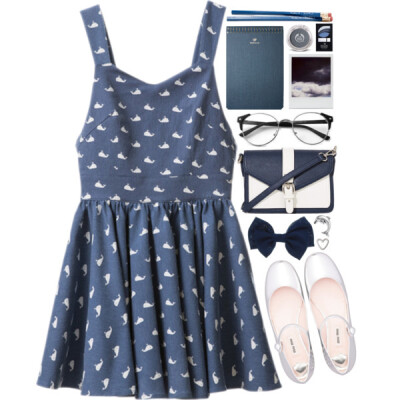 A fashion look from January 2015 featuring blue dress, ballet flats and crossbody purse. Browse and shop related looks.