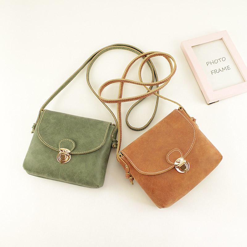 2015秋冬韩版潮复古单肩斜挎包复古插锁磨砂皮女包迷你小方包