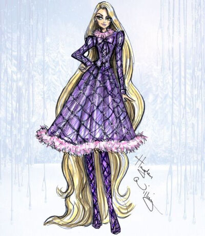 Disney Divas ‘Holiday’ collection by Hayden Williams: Rapunzel