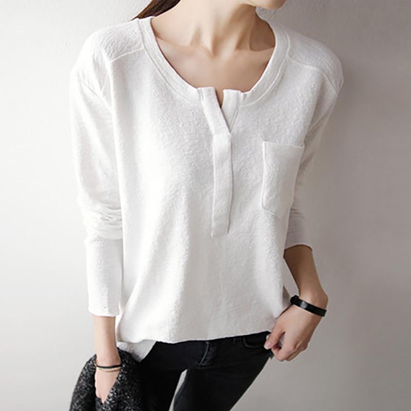 yh虎妞店韩国2015春时尚纯色半开领长袖打底t恤9375
