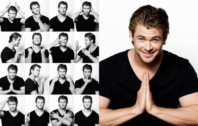 新一代”雷神“Chris Hemsworth for Flaunt “こんにちは”、“안녕하세요”、“你好！”