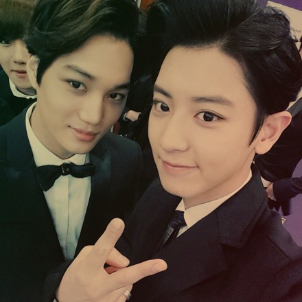 #朴灿烈##ins##kai##伯贤#141203【2014 MAMA 본방사수!!】