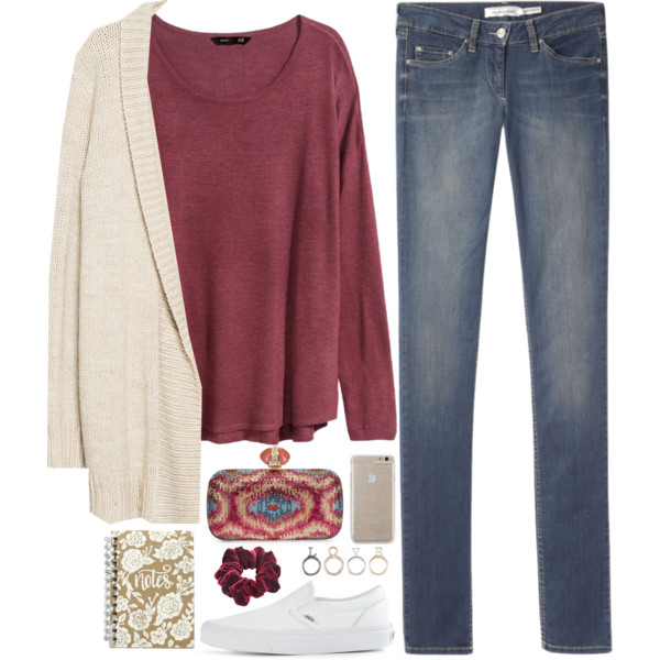 A fashion look from January 2015 featuring red sweater, plus size tops and blue jeans. Browse and shop related looks.