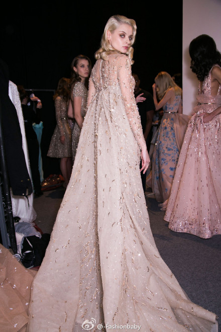 Backstage @ Zuhair Murad Haute Couture S/S 2015 .