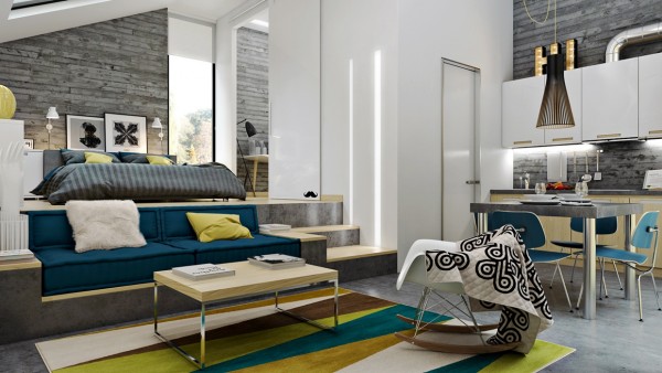 【{粗犷工业风loft住宅设计2}】