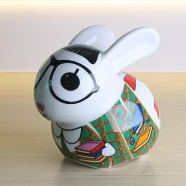 超可爱兔子陶瓷 卡通存钱罐 创意储蓄罐 时尚实用硬币罐 生日礼物
