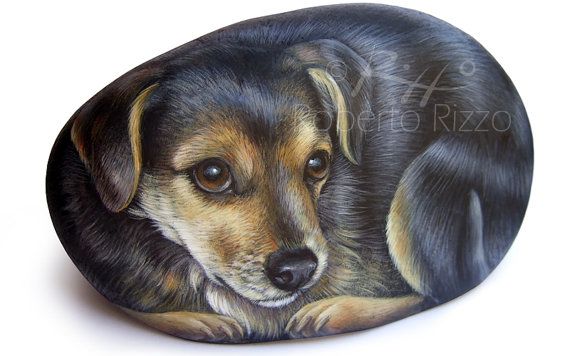 Pet Rock Portraits on Commission by RobertoRizzoArt