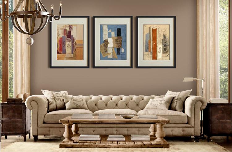 毕加索抽象大尺寸装饰画大幅音乐色彩家居办公会议室客厅沙发墙画