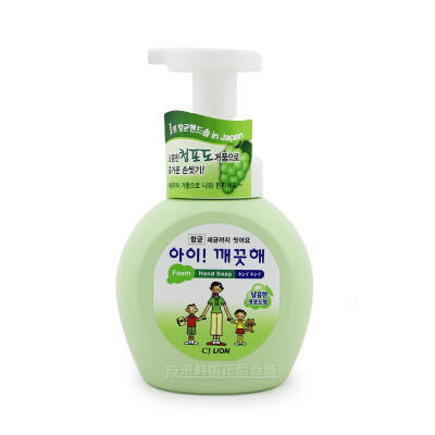 韩国进口 CJ LION狮王 儿童宝宝 泡沫洗手液 青葡萄味 250ml