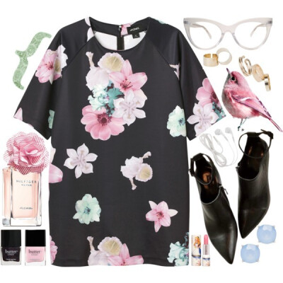A fashion look from February 2015 featuring dressy dresses, black buckle sandals and set rings. Browse and shop related looks.