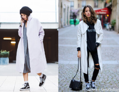 Fashion Blogger. 居住在加拿大的时尚博主Alex，是一位走运动风混搭的博主，冬天高领毛衣也派上了用场，搭配风衣很显气场。除了脚踝处大多还是以保暖为原则，不过友情提示：这种冬天露出脚踝的风格仅适合街拍或者时…